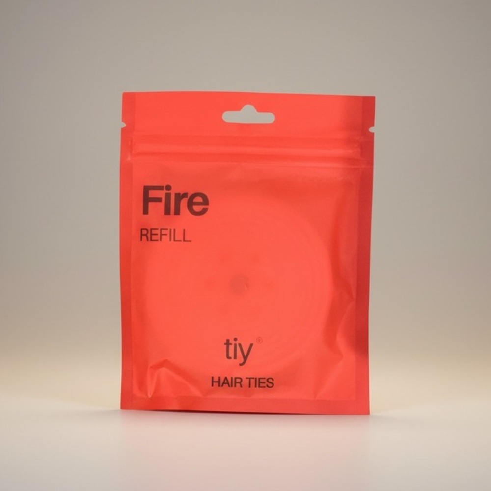 TIY Hair Ties Fire Refill Red Orange Elastic Cords